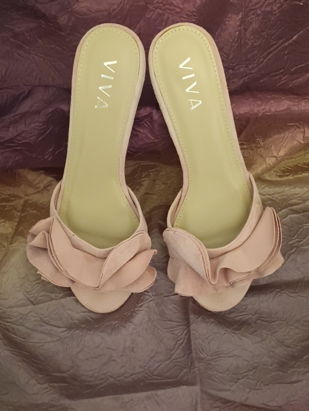 Women's Pink Floral Slide Sandals